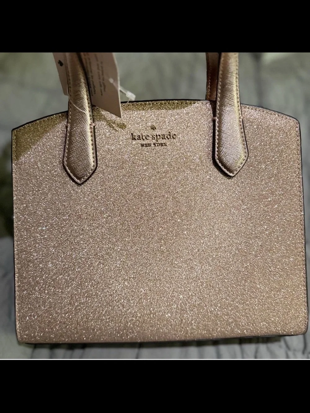 Sparkle Tote Bag in Rose Gold - Women's Handbag